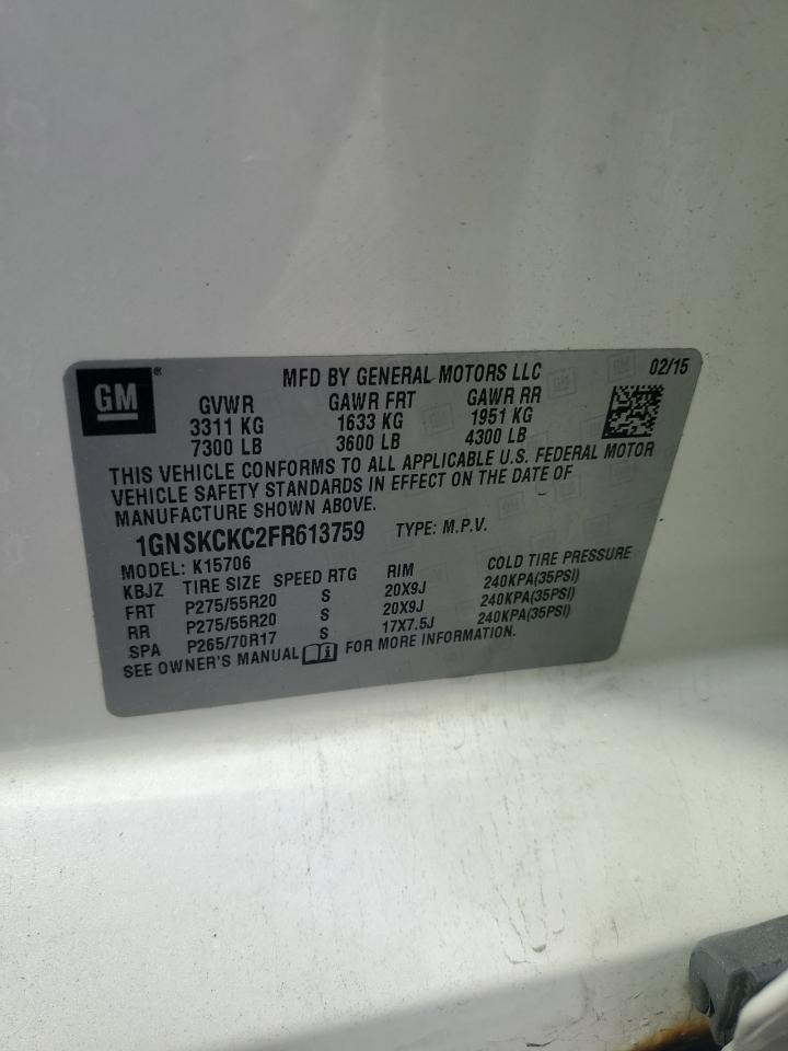 2015 CHEVROLET TAHOE K1500 LTZ