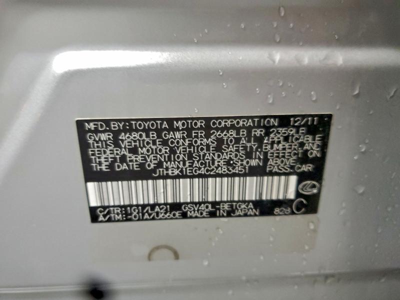 2012 LEXUS ES 350