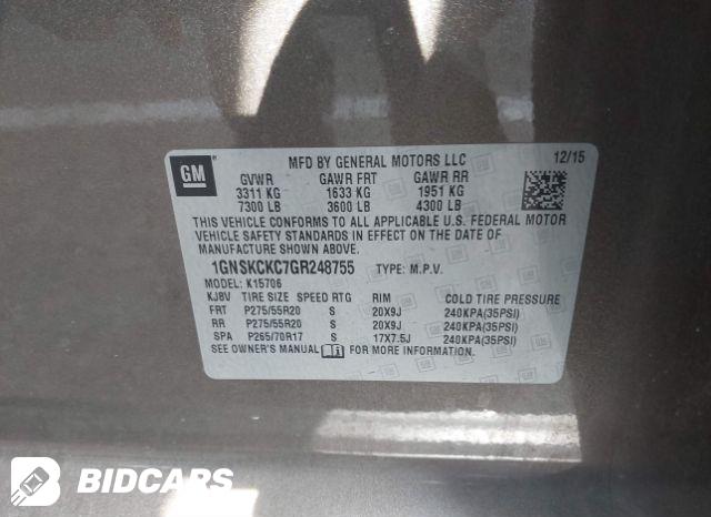 2016 CHEVROLET TAHOE LTZ
