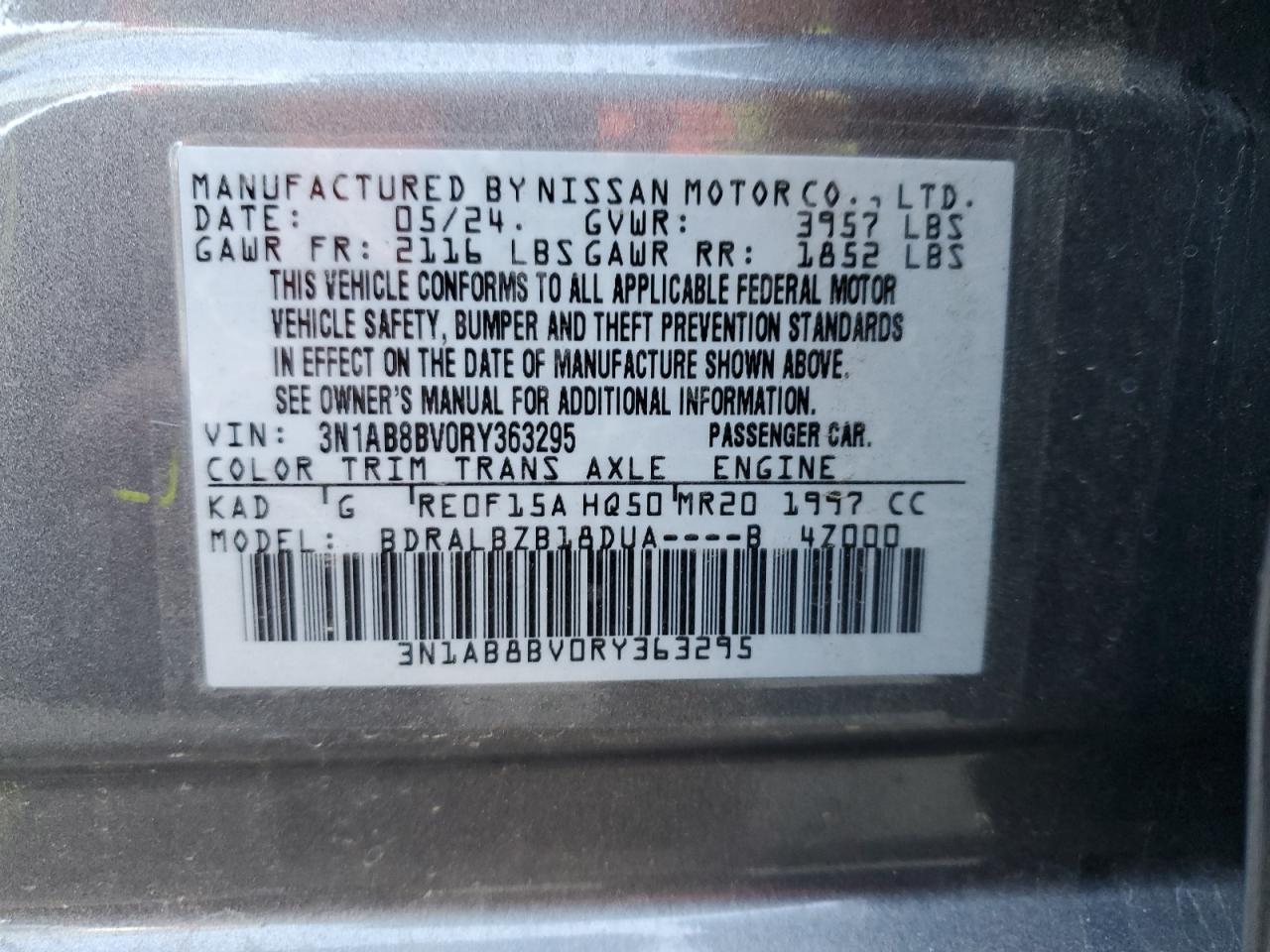 2024 NISSAN SENTRA S