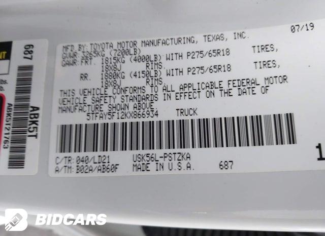 2019 TOYOTA TUNDRA 1794 5.7L V8