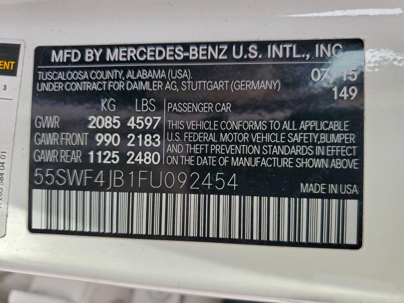 2015 MERCEDES-BENZ C 300
