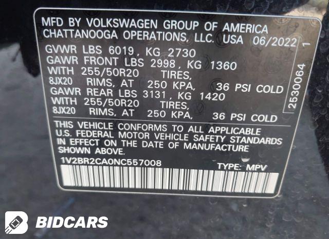 2022 VOLKSWAGEN ATLAS SE